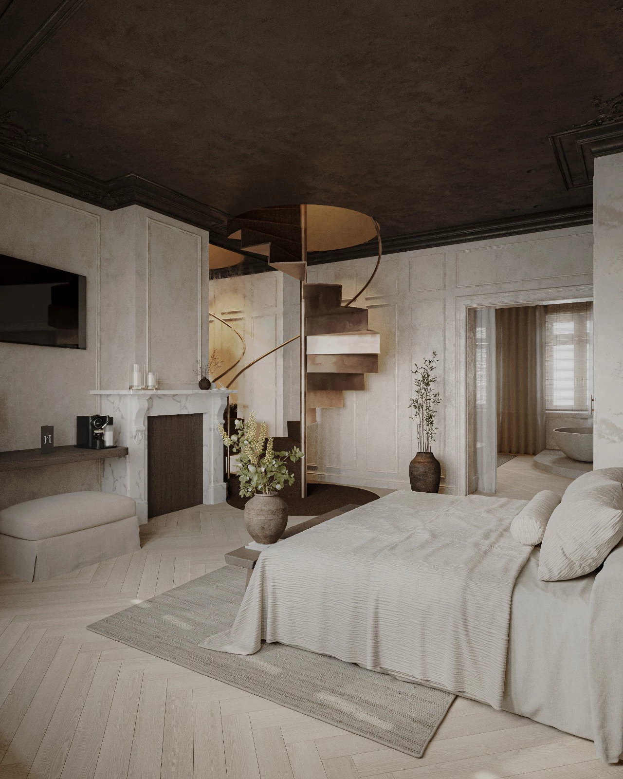 Vernieuwde suite H&eacute;ritage in B&B Herenhuis West - Vlaanderen